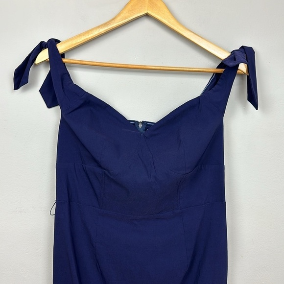 Unique Vintage Connie Pinup Wiggle Dress in Navy Sz 1X/16 - Picture 4 of 11